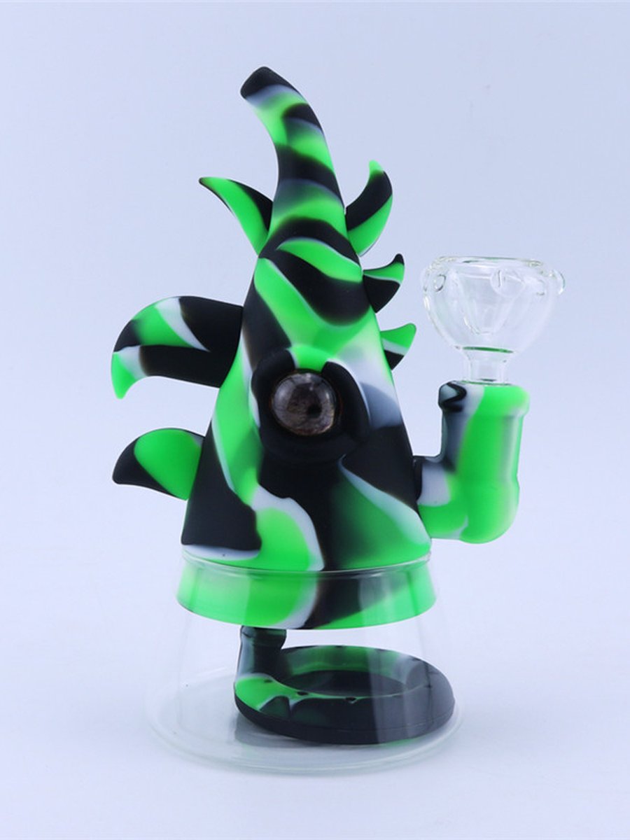 Rhinoceros Silicone Bong Green Rhinoceros Silicone Bong Green
