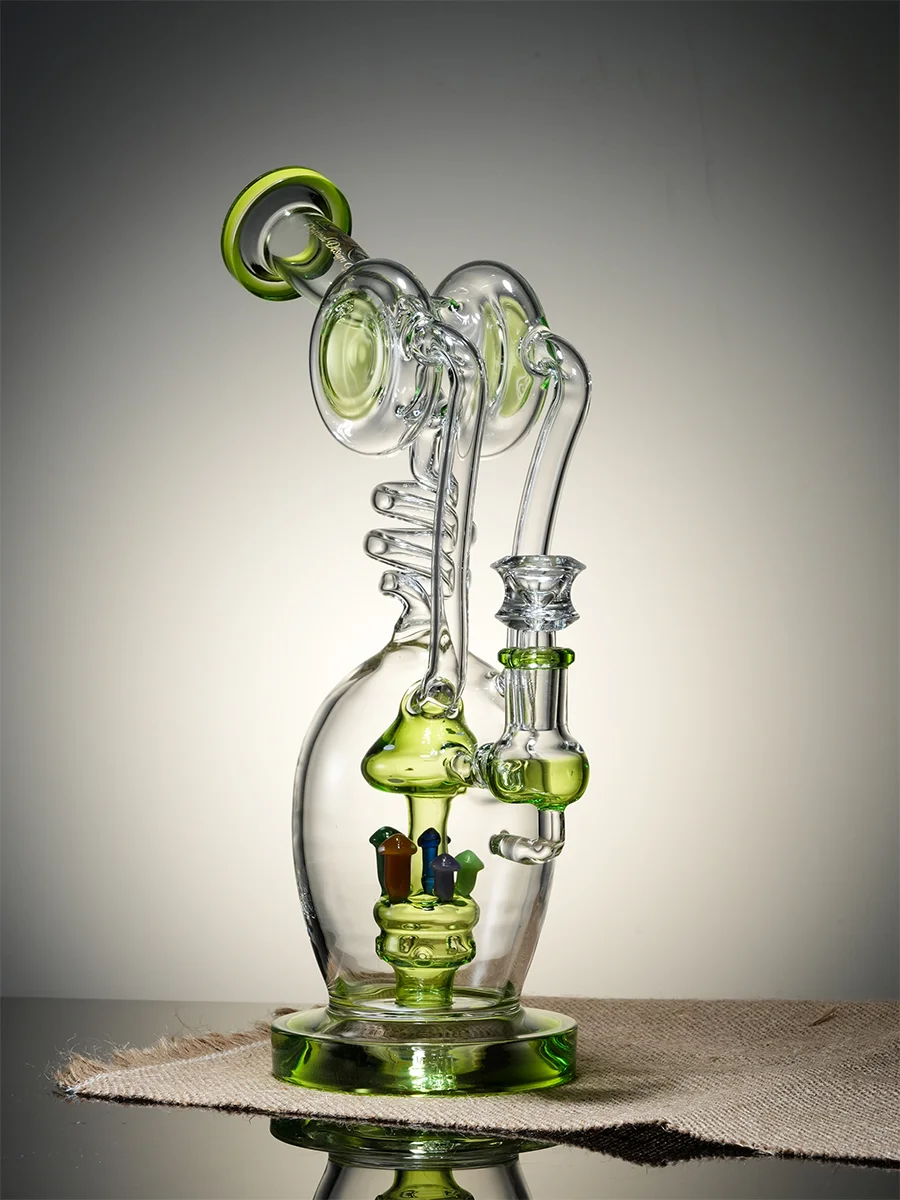 Lookah Bong 11.6"  Mini Mushroom Egg Water Pipe, Color: Green, 8 image