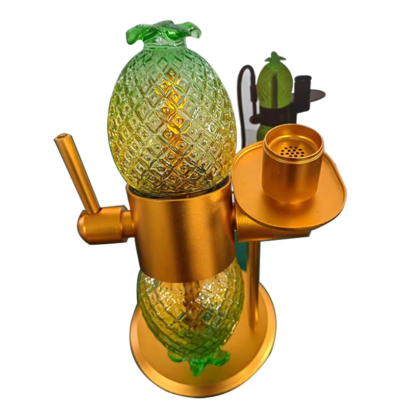 Pineapple Rotatable Gravity Bong Golden