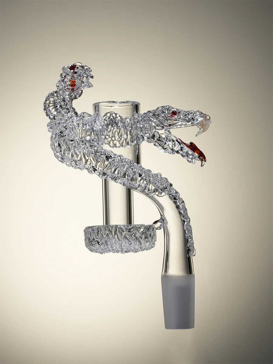 14MM Male 90° Cool Hydra Inspired Quartz Banger, 3 image 14MM Male 90° Cool Hydra Inspired Quartz Banger, 3 image