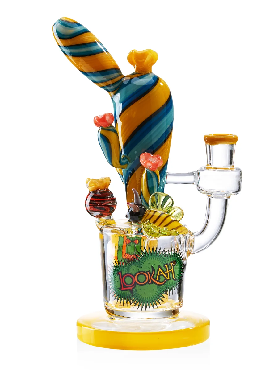 Lookah Bong 12&quot; Cute Cactus Glass Water Pipe
