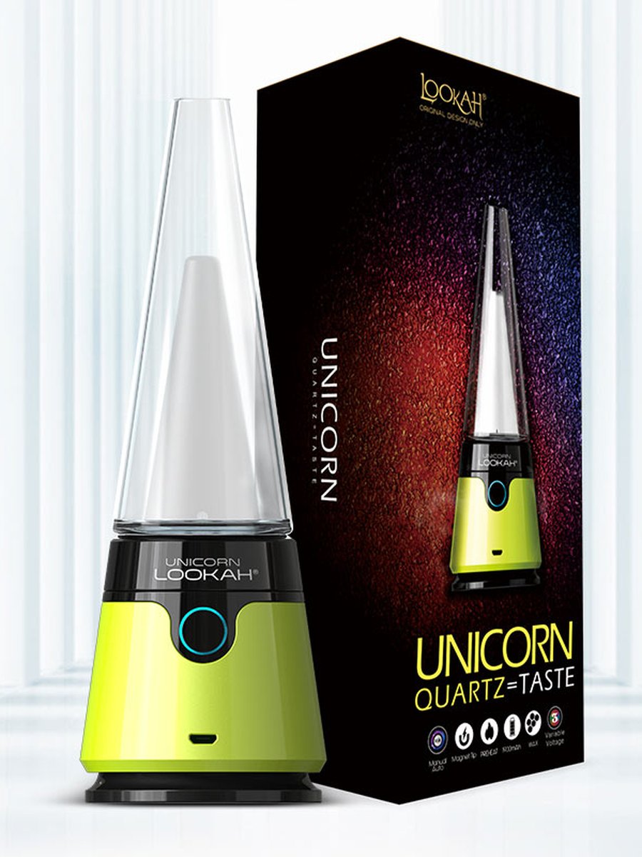 LOOKAH Unicorn 2.0 Portable E Rig Vaporizer - Neon Green