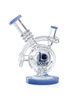 mini compact cute thick dab rig blue
