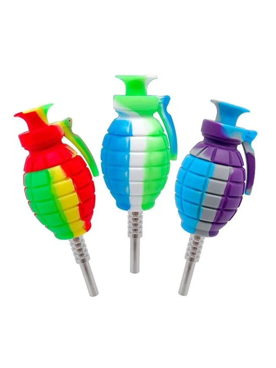10mm Mixed Colored Grenade Silicone Nectar Collector