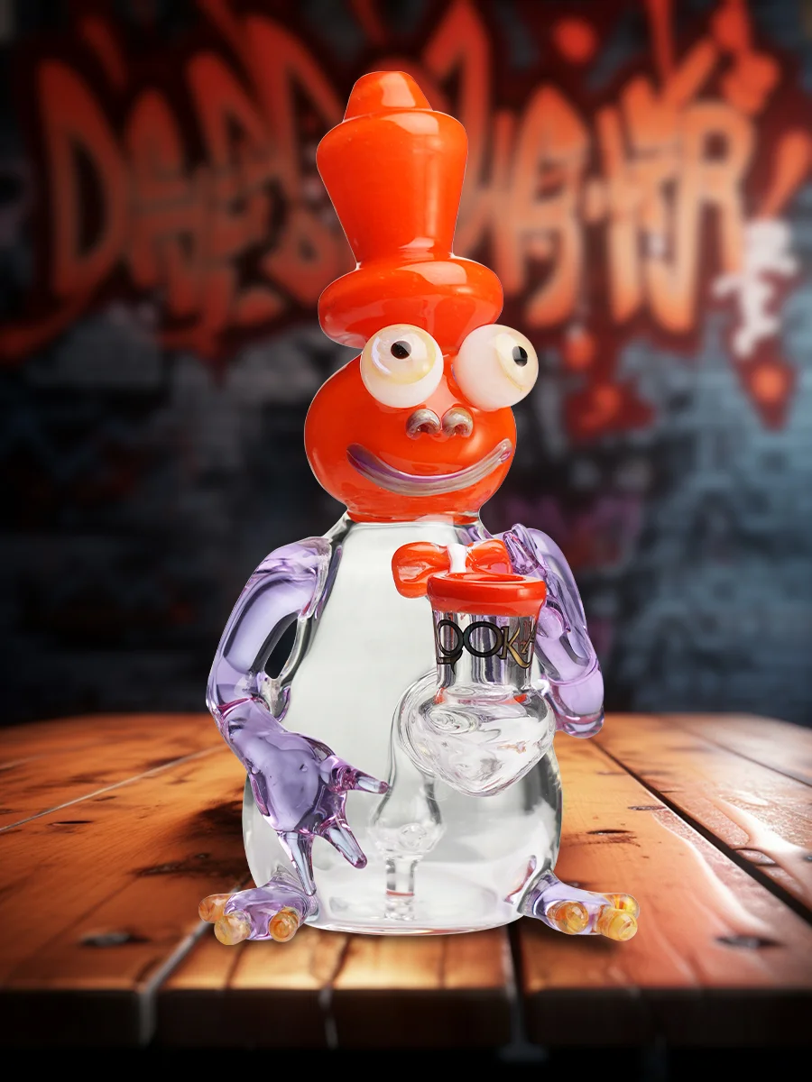 Cool Frog Themed Dab Rig orange