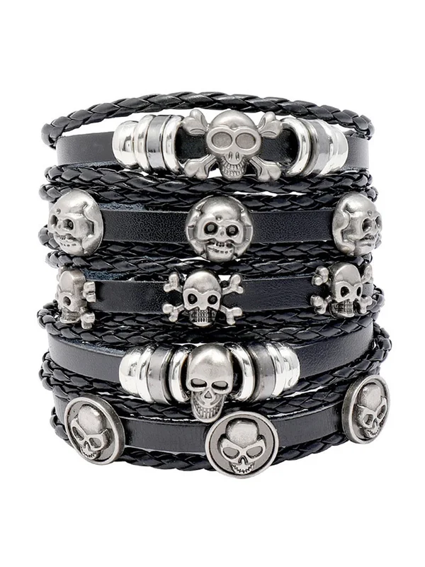 5Pcs Skeleton Bracelet Wristband