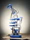 Lookah Bong 11" Double Chamber Spur Recycler Water Pipe, Colors: Blue