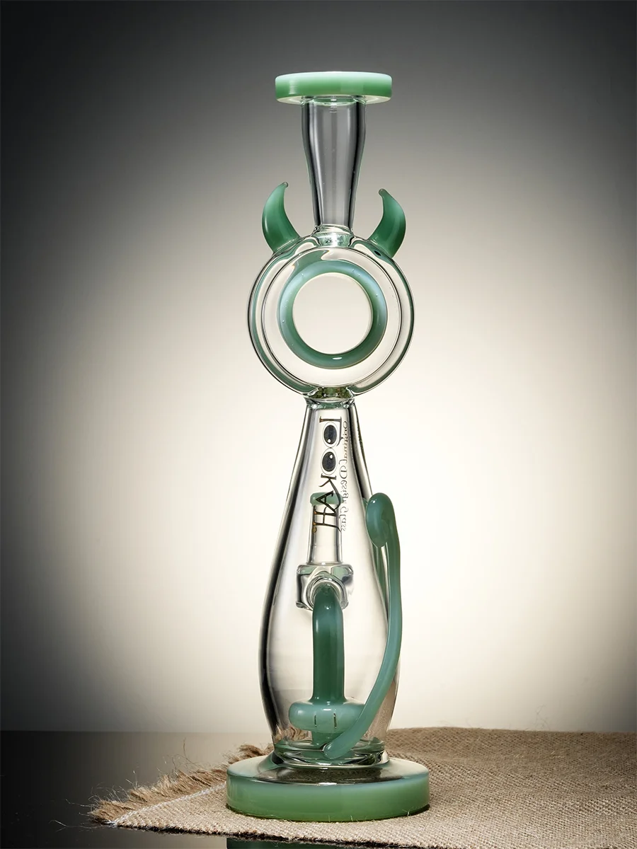 Clear Green Cute Percolator Elegant Cat Water Pipe4 Clear Green Cute Percolator Elegant Cat Water Pipe4
