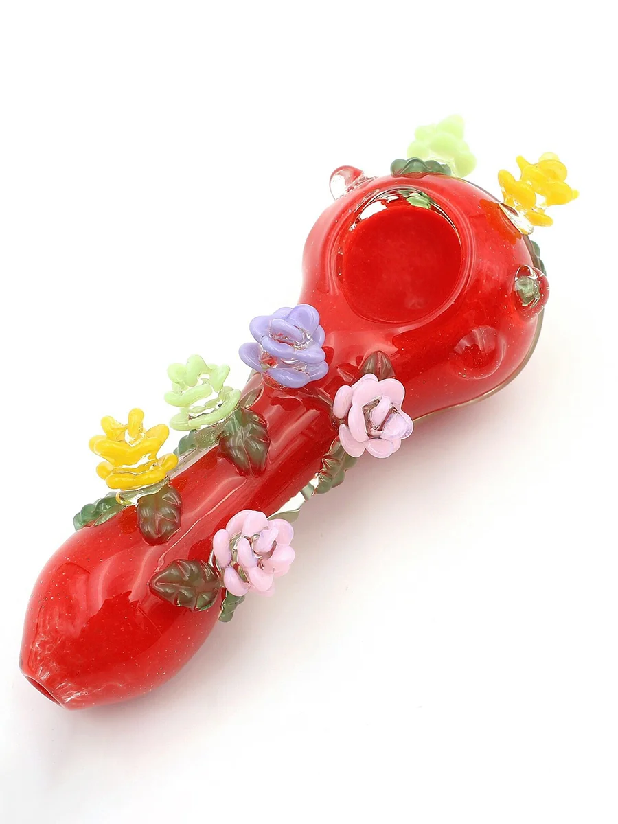 Floral Design Glass Pipe
