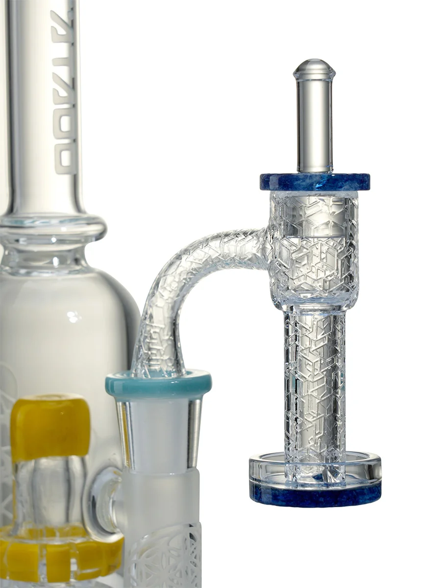 14mm Treasure Blue Terp Slurper Quartz Banger with Carb Cap, 6 image