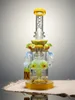 10.5" Cool facial sculpture showerhead Perc Glass Bong, Color: Red, 3 image 10.5" Cool facial sculpture showerhead Perc Glass Bong, Color: Red, 3 image