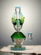 10 inch colorful Ox horn Glass Bong, Color: Green