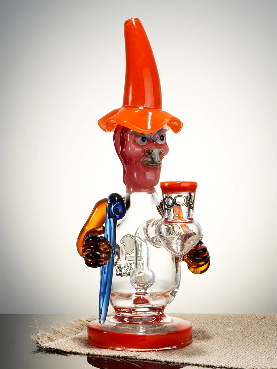 Lookah Rig 9.4" Cool Mystic Wizard Dab Rig, Colors: Yellow, 6 image Lookah Rig 9.4" Cool Mystic Wizard Dab Rig, Colors: Yellow, 6 image