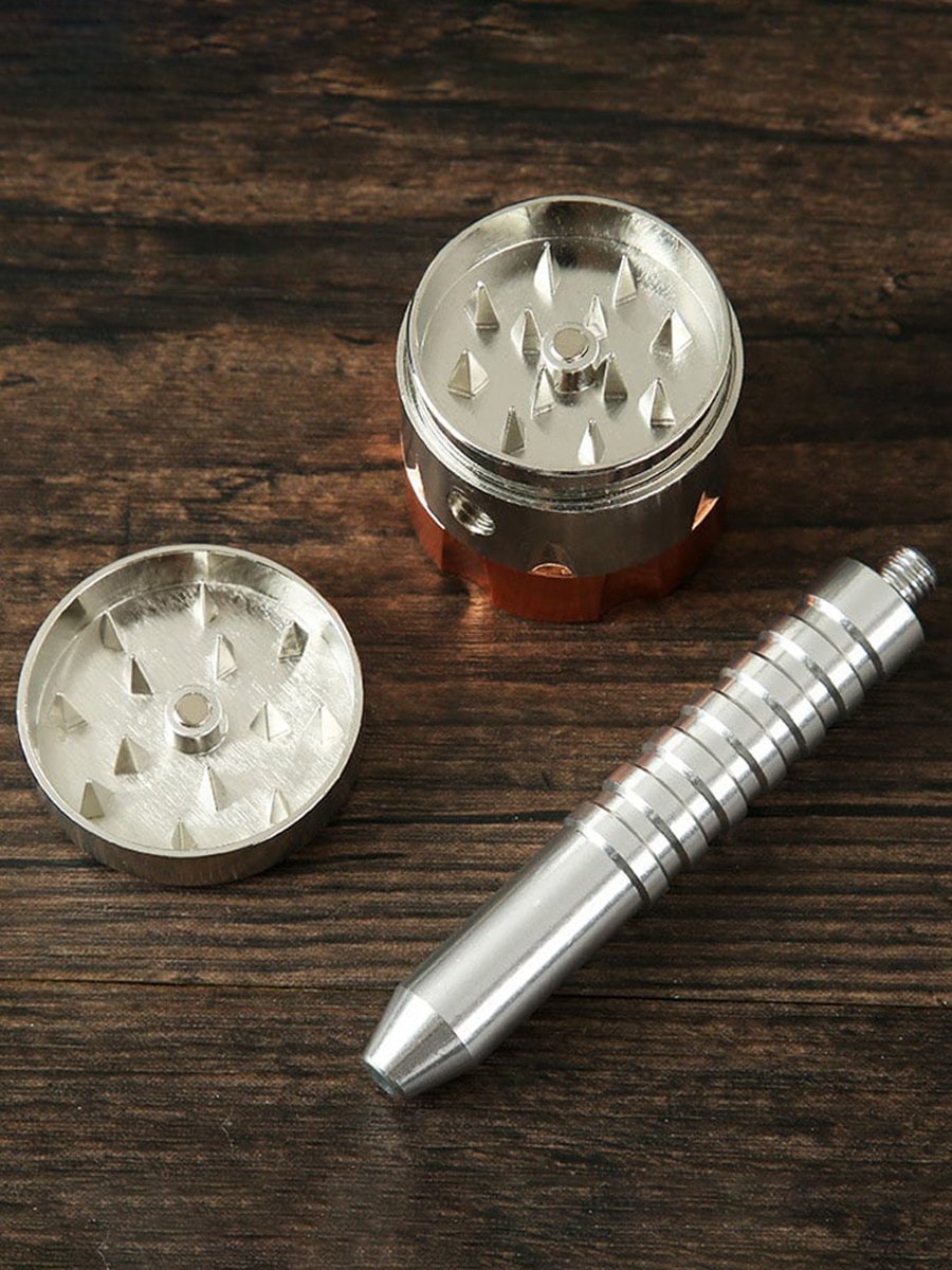 Cylinder Smoking Pipe With Grinder Cylinder Smoking Pipe With Grinder