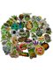 50PCS Funny Characters Hemp Leaf Stickers B