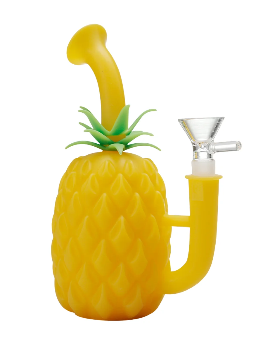 7.09-inch Mini Funny Pineapple Silicone Bong