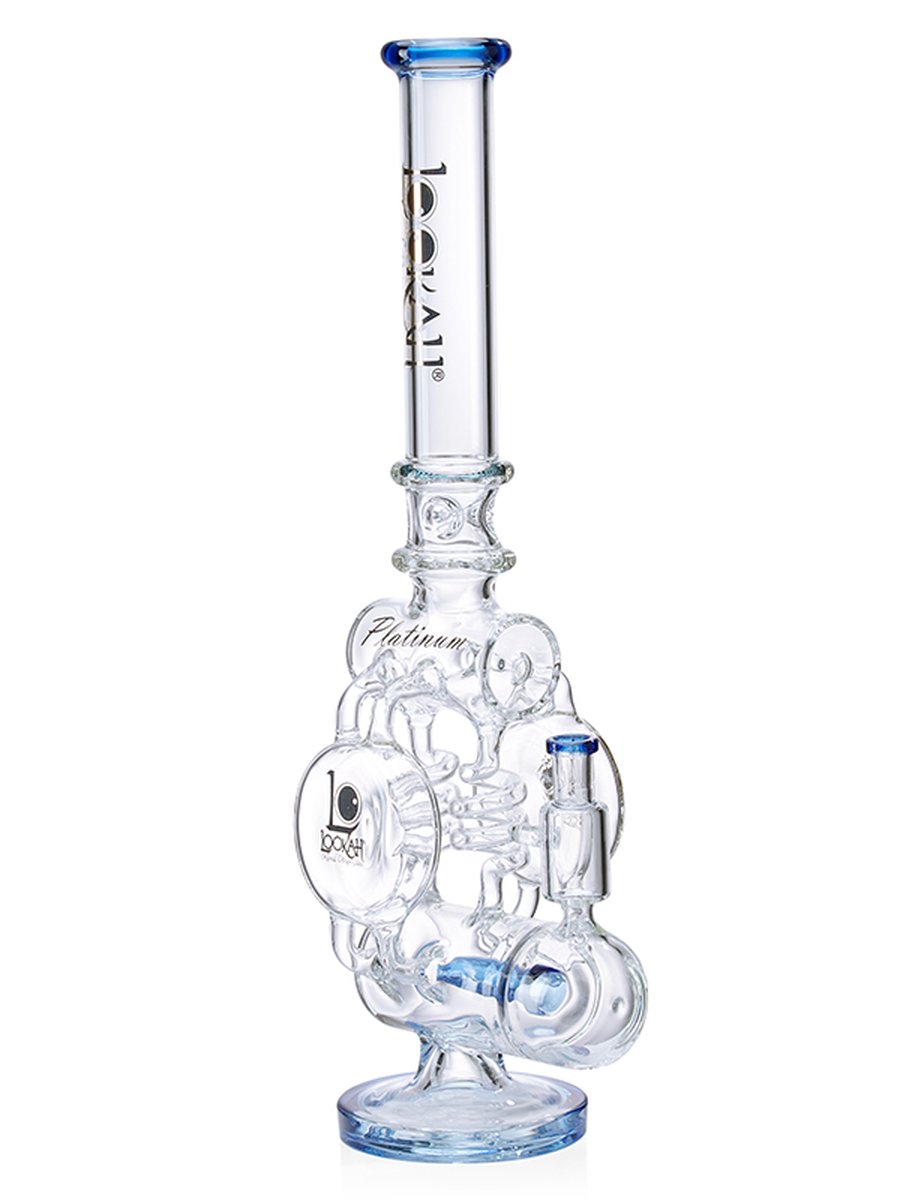 Lookah Bong 21" Glass Recycler Super Filtration Ice Water Pipe - Clear Black, Colors: Clear Black, 5 image Lookah Bong 21" Glass Recycler Super Filtration Ice Water Pipe - Clear Black, Colors: Clear Black, 5 image