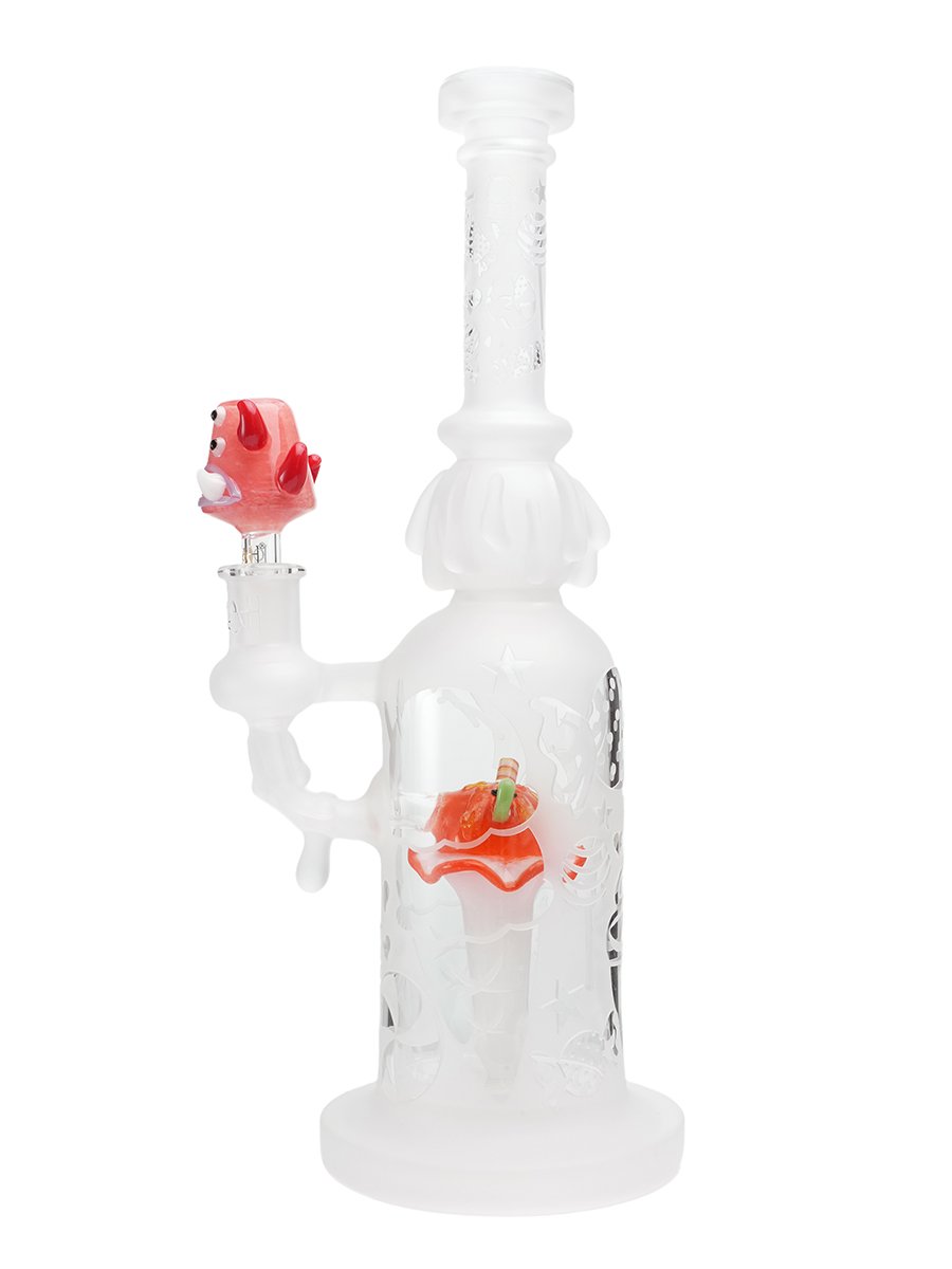 Pink 14MM Glass Bowl Four-eyed Cow Pink 14MM Glass Bowl Four-eyed Cow