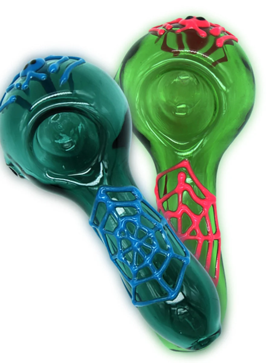 4" Green Spider Web Pipe 4" Green Spider Web Pipe