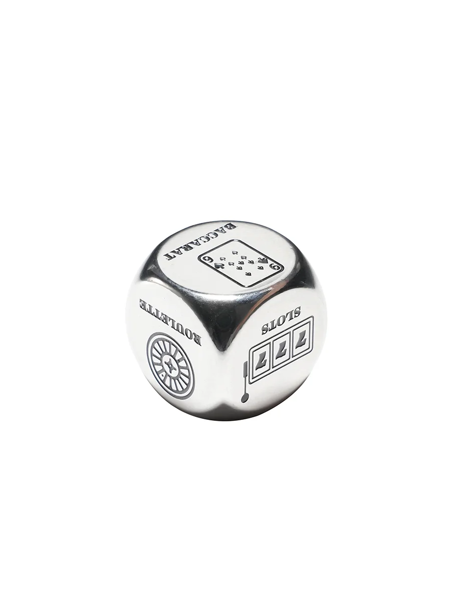 1PCS Stainless Steel Poker Dice 2 1PCS Stainless Steel Poker Dice 2