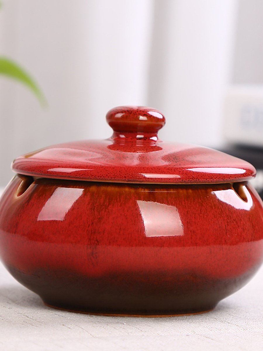Windproof Ceramic Ashtray, Color: Pink, 3 image Windproof Ceramic Ashtray, Color: Pink, 3 image