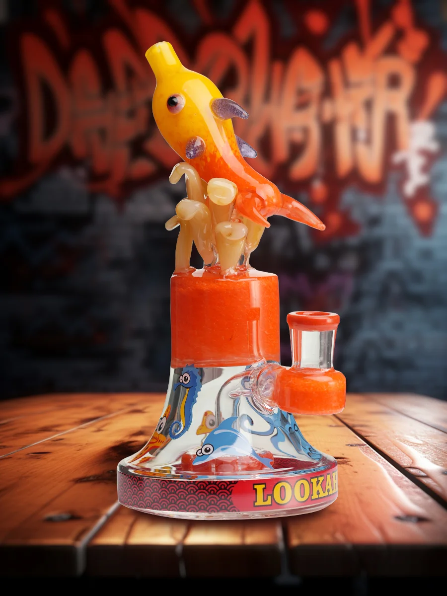 Lookah Bong 8" Mini One-Eyed Big-Bellied Monster Glass Water Pipe- Yellow, Colors: Yellow Lookah Bong 8" Mini One-Eyed Big-Bellied Monster Glass Water Pipe- Yellow, Colors: Yellow