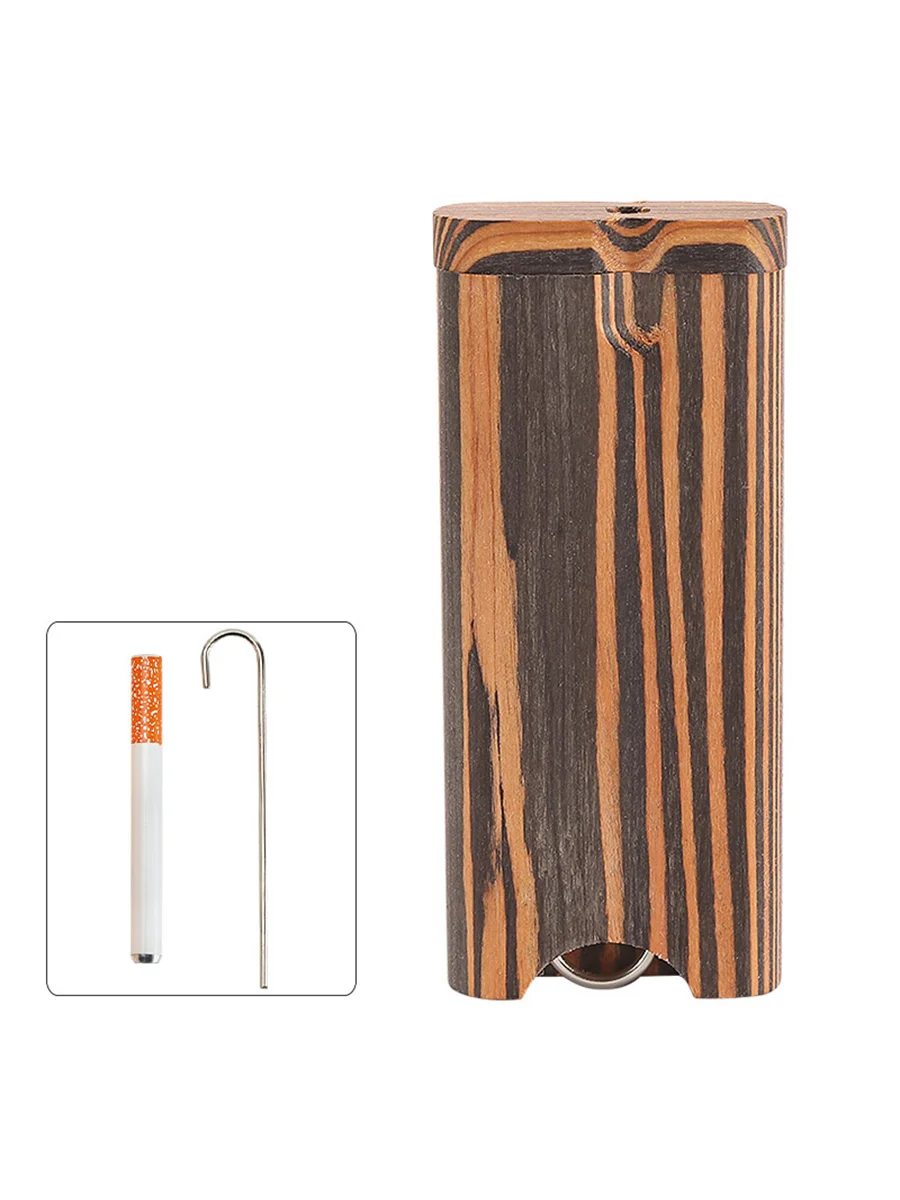 Dugout Metal Pipe & Wooden Stash Box, Quality: Walnut