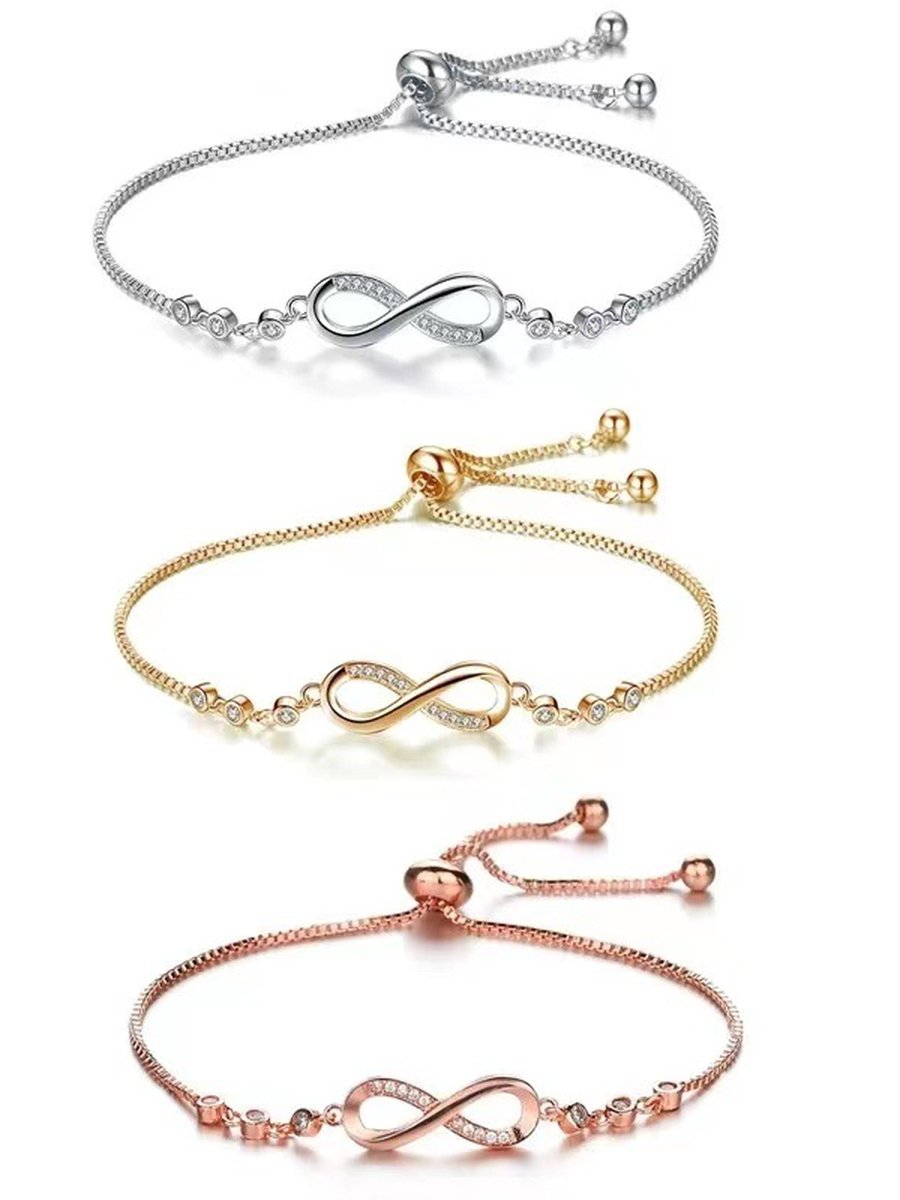Infinity Adjustable Bracelet, Color: Silver, 3 image Infinity Adjustable Bracelet, Color: Silver, 3 image