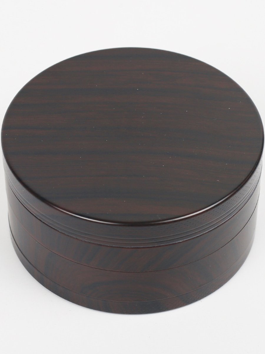80MM Wood Grain Vintage 4 Layer Zinc Alloy Herb Grinder80MM Wood Grain Vintage 4 Layer Zinc Alloy Herb Grinder