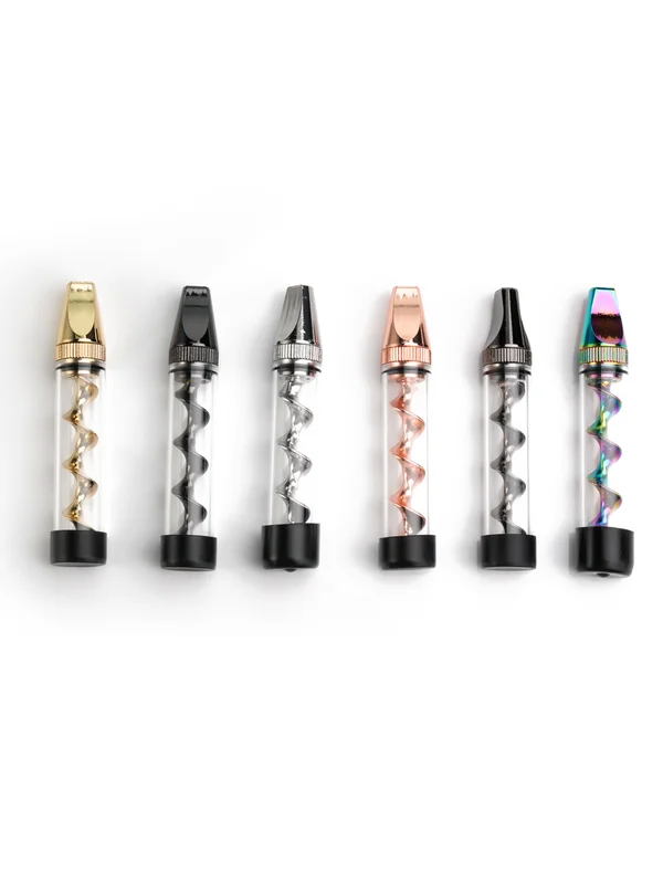 6PCS Mini Flat Mouthpiece Glass Blunt Pipe