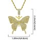 Butterfly Pendant Necklace, Color: Rose Gold, 5 image Butterfly Pendant Necklace, Color: Rose Gold, 5 image