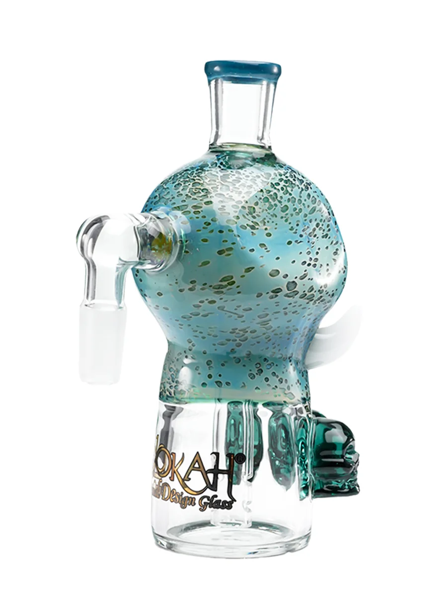 14mm 90-Degree Fanged Skull Ash Catcher, Colors: Dark Blue, 5 image