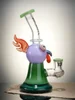 Lookah Rig 7.8" Cute Crested Head Dab Rig, Colors: Orange, 7 image Lookah Rig 7.8" Cute Crested Head Dab Rig, Colors: Orange, 7 image