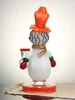 Lookah 8" Mini Funny Snowman Glass Bong, Colors: Orange