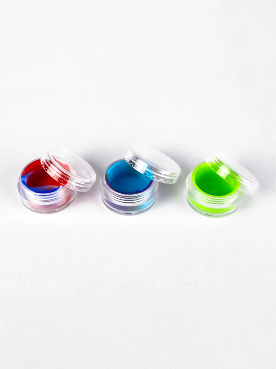 3pcs Acrylic Silicone Container Wax