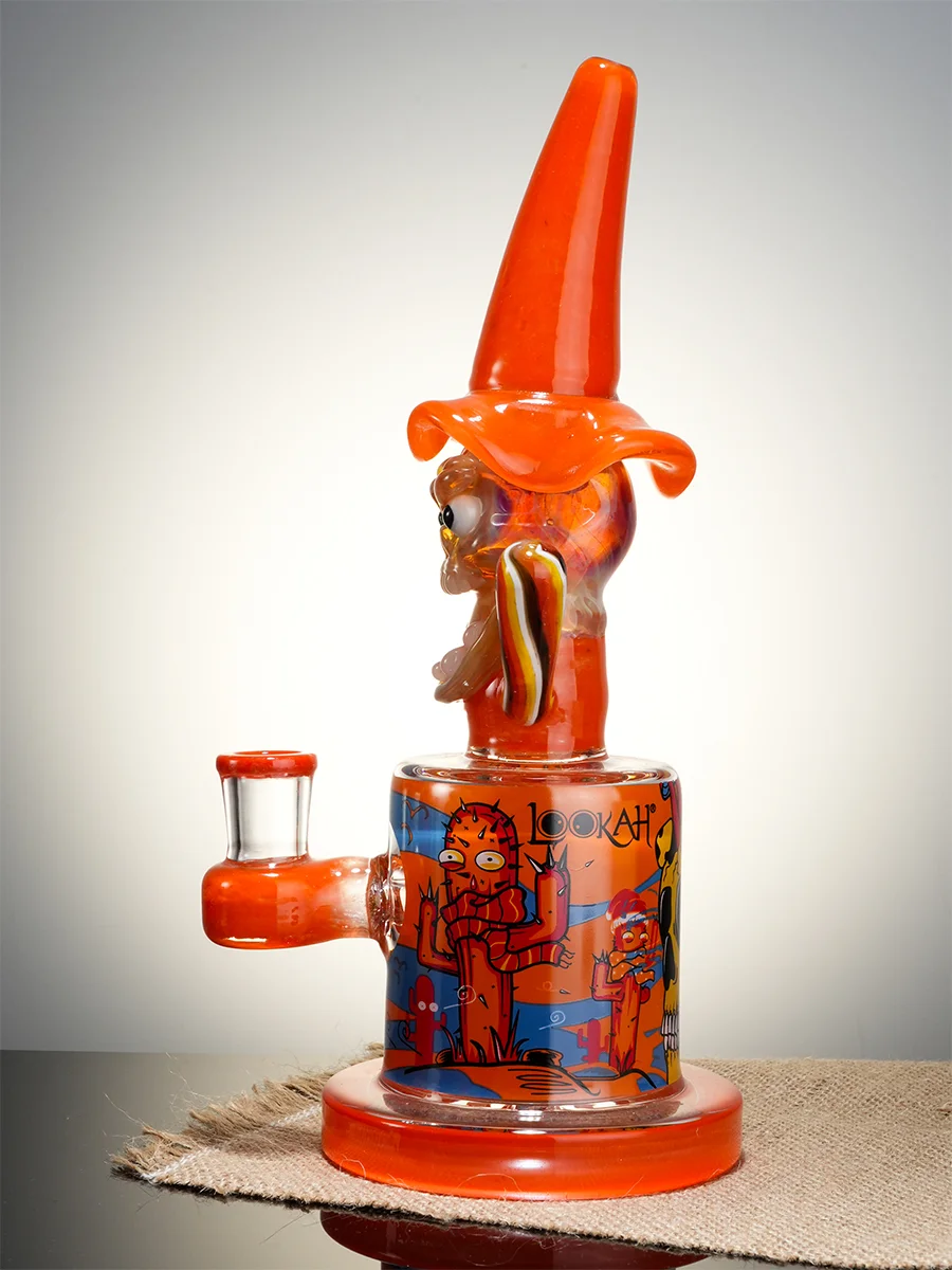 Orange Cool Hooded Cactus Glass Water Pipe2 Orange Cool Hooded Cactus Glass Water Pipe2