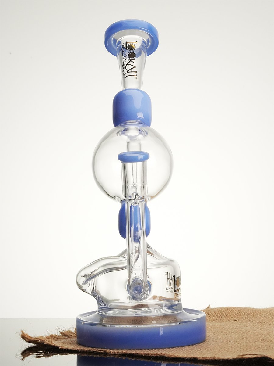 Lookah Bong 10.2 " Recycler Unique Globe Water Pipe - Blue, Colors: Blue, 3 image Lookah Bong 10.2 " Recycler Unique Globe Water Pipe - Blue, Colors: Blue, 3 image