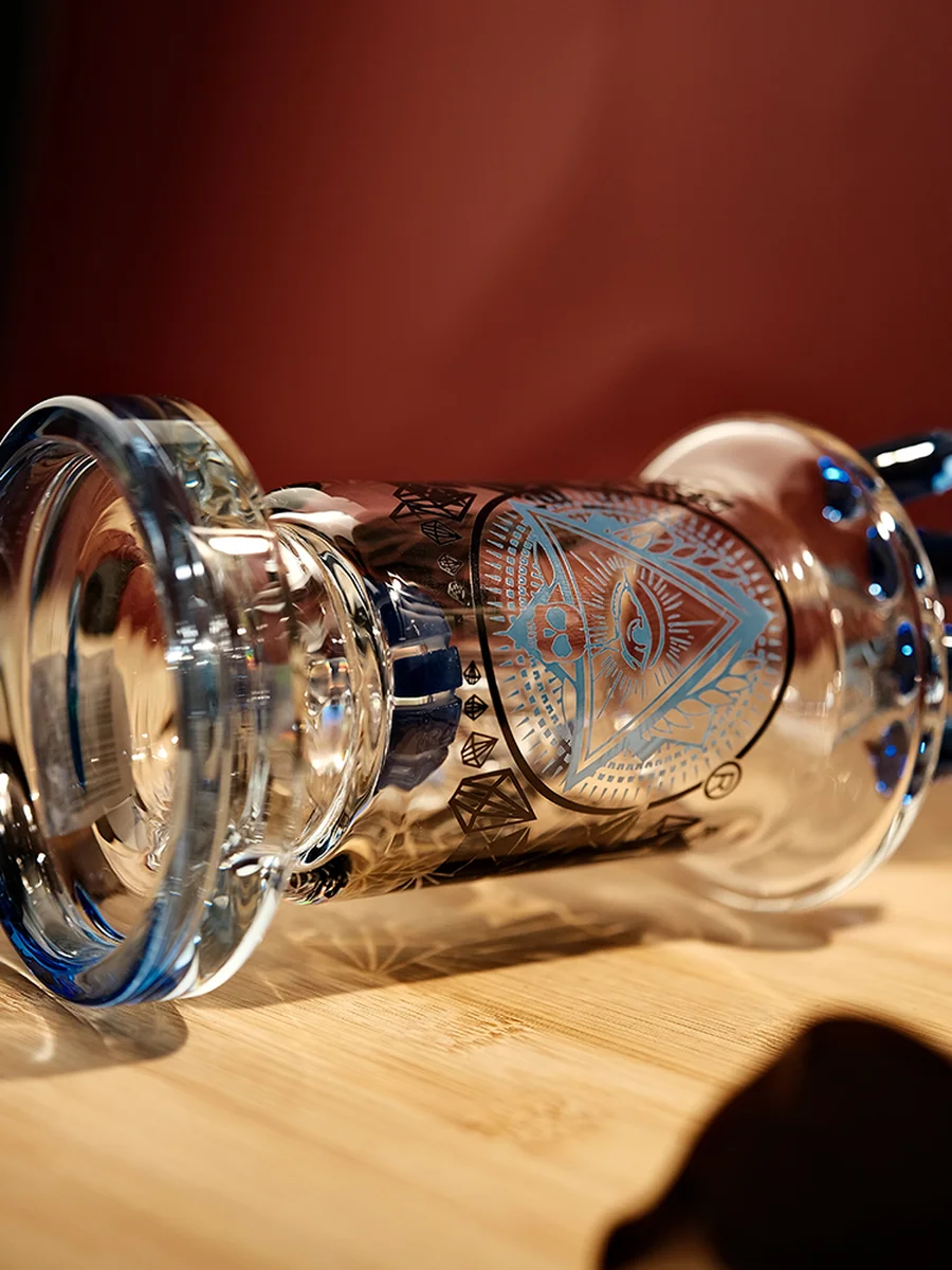 Lookah Bong 9.5 " Blue Geode Crystal Dab Rig, 3 image