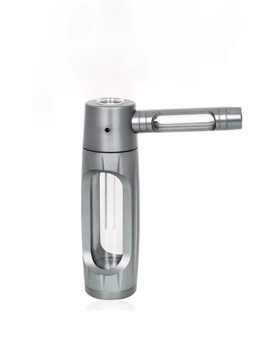 Metal And Glass Bubbler Pipe, Color: Black, 2 image Metal And Glass Bubbler Pipe, Color: Black, 2 image