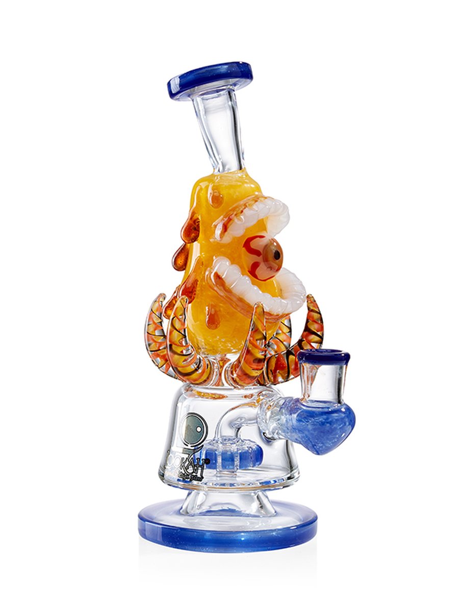 10" Horror Themed Bong, Colors: Dark Blue, 2 image 10" Horror Themed Bong, Colors: Dark Blue, 2 image