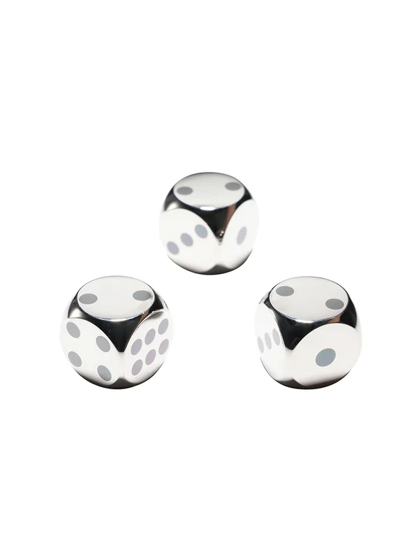 3PCS Metal Dice for Party Games 3PCS Metal Dice for Party Games