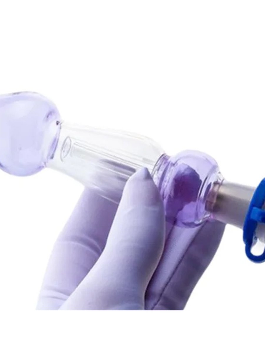 Glass Straight Tube Colorful Nectar Collector, Color: Purple Glass Straight Tube Colorful Nectar Collector, Color: Purple