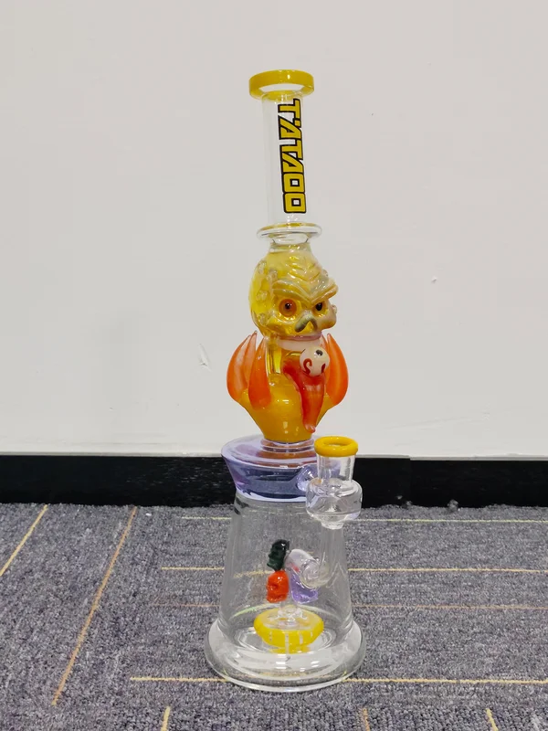 TATAOO 14" Skull Bent Neck Glass Bong TATAOO 14" Skull Bent Neck Glass Bong