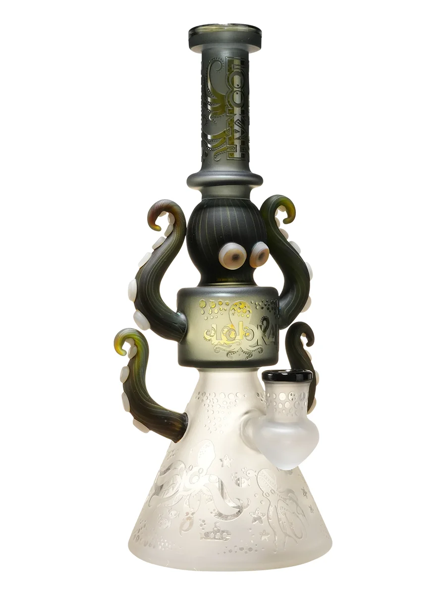 Lookah 10" Cute Lookah Octopus Glass Beaker Bong, Color: Orange, 2 image Lookah 10" Cute Lookah Octopus Glass Beaker Bong, Color: Orange, 2 image