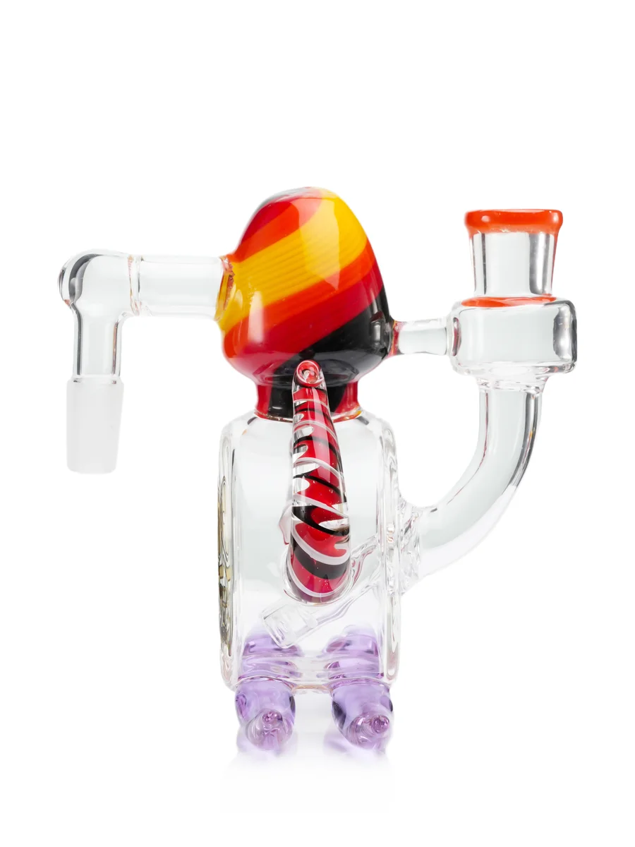 14mm Male 90° Cute Squid Glass Ash Catcher for Bong, Colors: Red, 4 image 14mm Male 90° Cute Squid Glass Ash Catcher for Bong, Colors: Red, 4 image