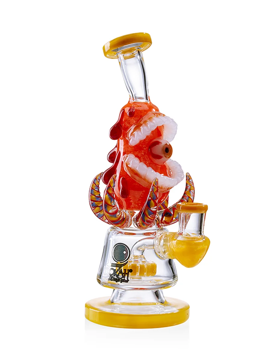 Lookah Bong 10" Trippy Handmade Themed Cyclopia Water Pipe, Colors: Yellow, 2 image