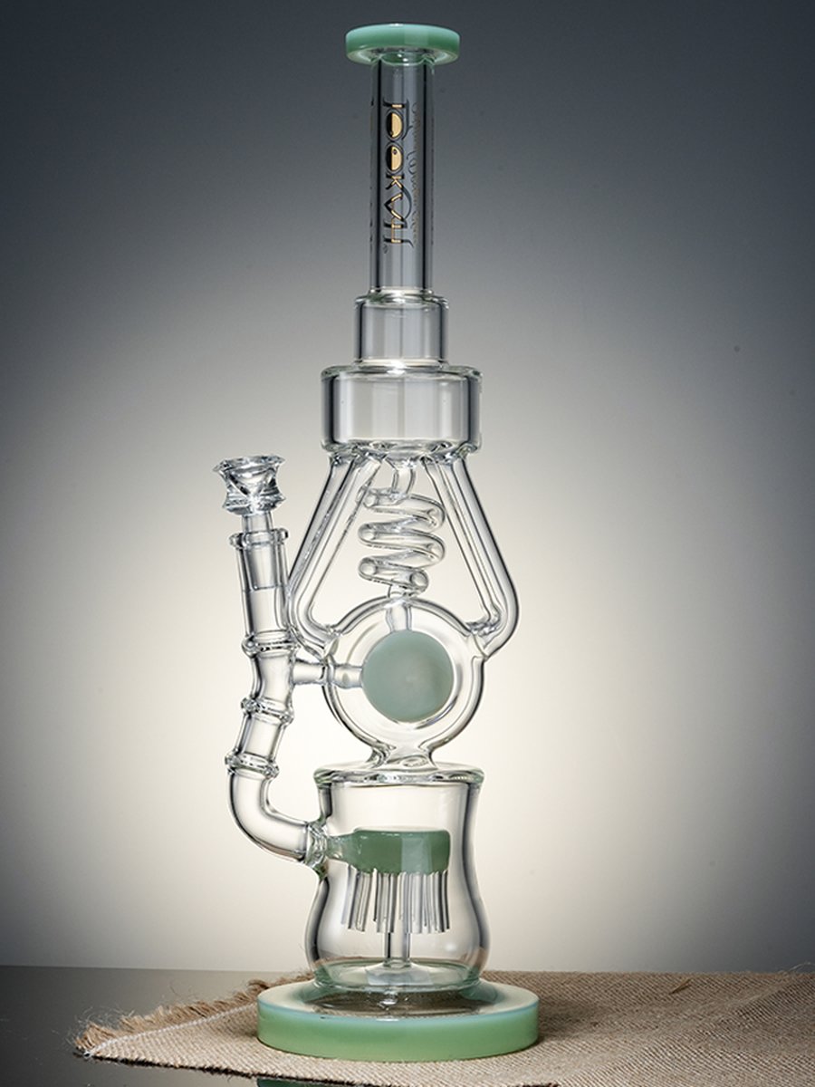 Lookah Bong 15.7 " Heavy-Duty Recycler Water Pipe - Clear Blue, Colors: Clear Blue, 3 image Lookah Bong 15.7 " Heavy-Duty Recycler Water Pipe - Clear Blue, Colors: Clear Blue, 3 image