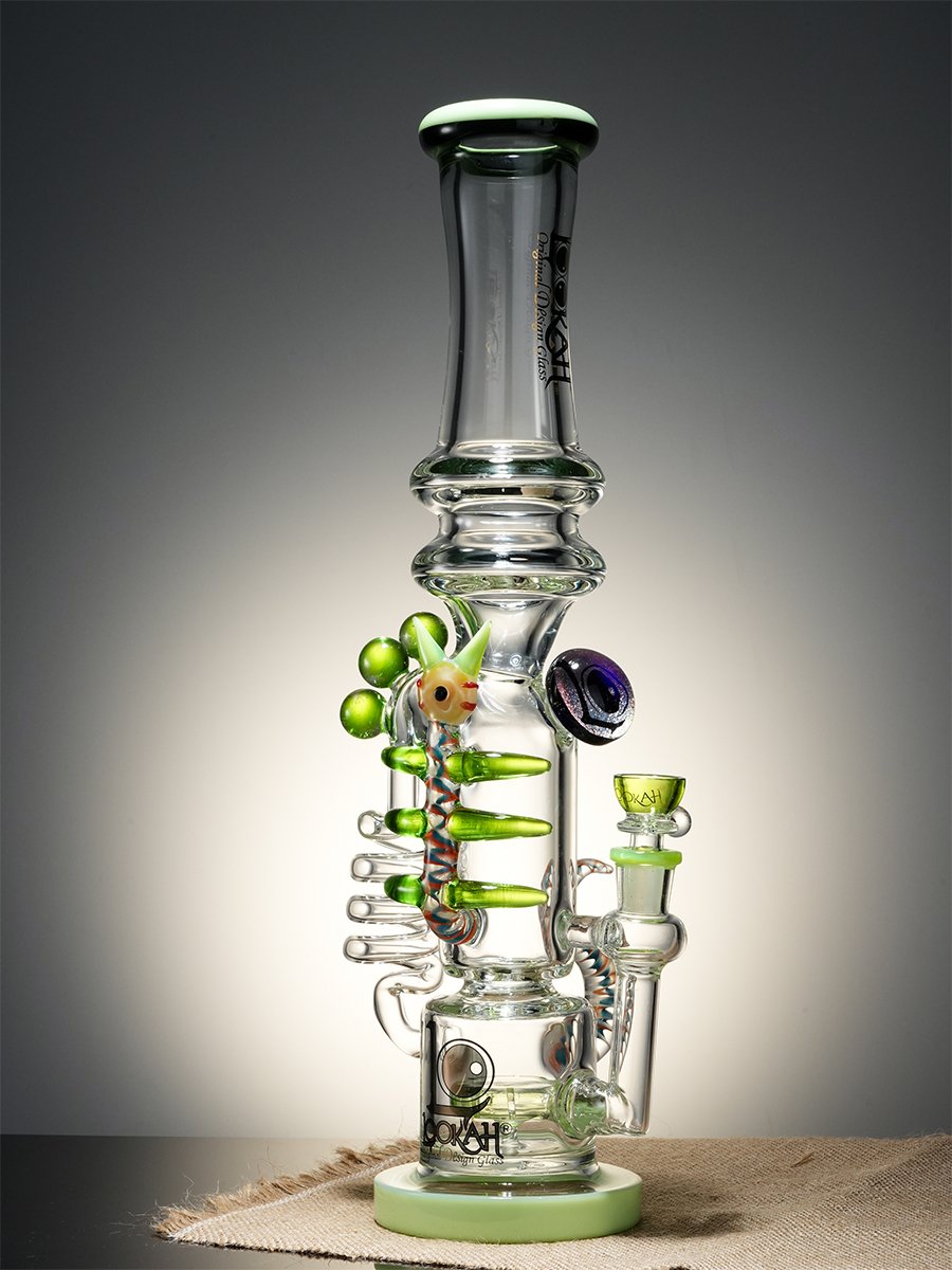 Lookah Bong 17" Skeleton Recycler Glass Water Pipe - Yellow, Colors: Yellow, 6 image Lookah Bong 17" Skeleton Recycler Glass Water Pipe - Yellow, Colors: Yellow, 6 image