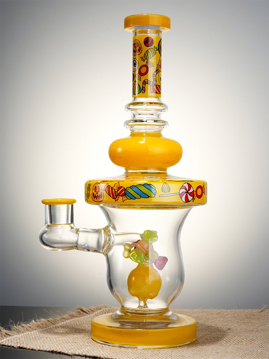 Lookah Bong 11" Cute Candy Stick Glass Water Pipe - Blue, Colors: Blue, 3 image Lookah Bong 11" Cute Candy Stick Glass Water Pipe - Blue, Colors: Blue, 3 image