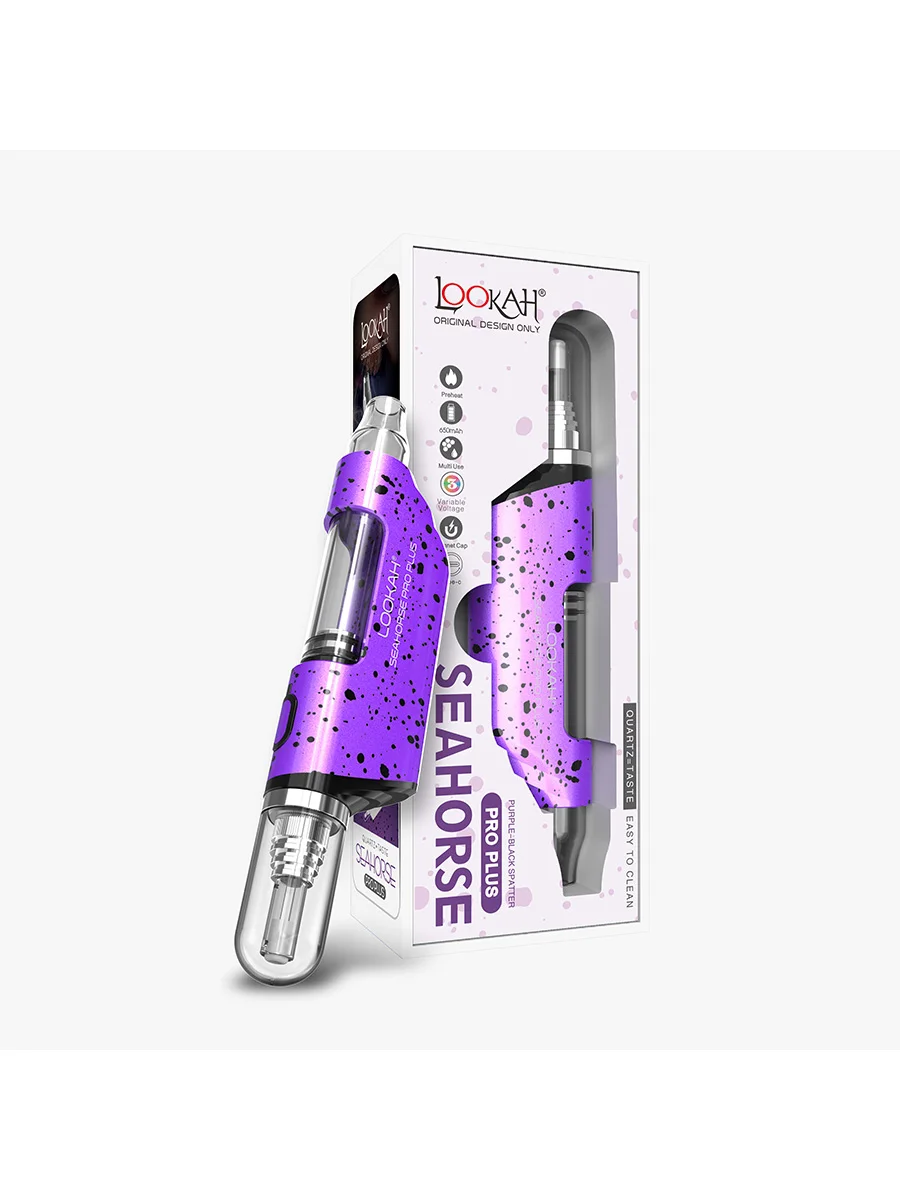Seahorse Pro Plus Dab Pen Kit Purple-Black Spatter Seahorse Pro Plus Dab Pen Kit Purple-Black Spatter
